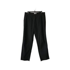 Architec Men's Dress Pants Black Size 36x30 Flat Front Straight Leg 100% Cotton